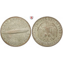 Weimarer Republik, 5 Reichsmark 1929, Zeppelin, A, vz+, J. 343