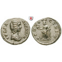 Römische Kaiserzeit, Julia Domna, Frau des Septimius Severus, Denar 193-217, vz-st/vz