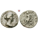 Römische Kaiserzeit, Faustina II., Frau des Marcus Aurelius, Denar 145-161, ss