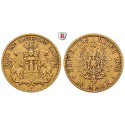 Deutsches Kaiserreich, Hamburg, 10 Mark 1876, J, ss+, J. 209