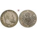 Deutsches Kaiserreich, Württemberg, Wilhelm II., 5 Mark 1894, F, ss+, J. 176
