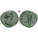 Römische Kaiserzeit, Faustina II., Frau des Marcus Aurelius, Sesterz 145-146, ss-vz
