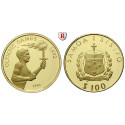 Westsamoa, 100 Tala 1991, 6,75 g fein, PP