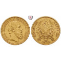 Deutsches Kaiserreich, Württemberg, Karl, 20 Mark 1872, F, ss+, J. 290