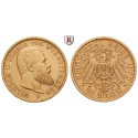 Deutsches Kaiserreich, Württemberg, Wilhelm II., 20 Mark 1900, F, vz, J. 296