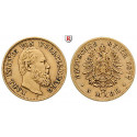 Deutsches Kaiserreich, Württemberg, Karl, 5 Mark 1877, F, ss, J. 291