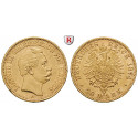 Deutsches Kaiserreich, Hessen, Ludwig III., 20 Mark 1874, Portrait / Reichsadler, H, ss, J. 217