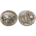 Römische Republik, Caius Iulius Caesar, Denar 49-48 v.Chr., f.vz/vz