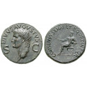 Römische Kaiserzeit, Augustus, Dupondius 37-41 n.Chr., f.vz
