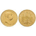 Österreich, Kaiserreich, Franz Joseph I., 10 Kronen 1909, 3,05 g fein, vz