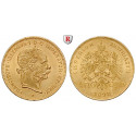 Österreich, Kaiserreich, Franz Joseph I., 4 Gulden 1892, 2,9 g fein, st