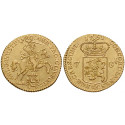 Niederlande, Westfriesland, 7 Gulden (1/2 Goldener Reiter) 1751, f.vz/vz