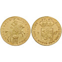 Niederlande, Gelderland, 7 Gulden (1/2 Goldener Reiter) 1762, f.st