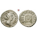 Römische Kaiserzeit, Faustina II., Frau des Marcus Aurelius, Denar vor 175, vz+