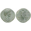 Römische Kaiserzeit, Marcus Aurelius, Caesar, Sesterz 145, f.vz