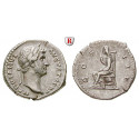 Römische Kaiserzeit, Hadrianus, Denar 134-138, ss