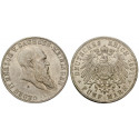 Deutsches Kaiserreich, Sachsen-Meiningen, Georg II., 5 Mark 1901, Zum 75. Geburtstag, D, ss-vz, J. 150