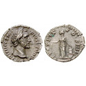 Römische Kaiserzeit, Antoninus Pius, Denar 155-156, f.vz