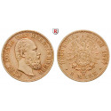 Deutsches Kaiserreich, Württemberg, Karl, 5 Mark 1877, F, f.vz, J. 291