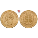 Italien, Königreich Sardinien, Vittorio Emanuele II., 20 Lire 1857, 5,81 g fein, vz