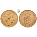 Niederlande, Königreich, Wilhelmina I., 10 Gulden 1898, 6,06 g fein, st