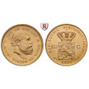 Niederlande, Königreich, Willem III., 10 Gulden 1885, 6,06 g fein, st