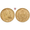 Deutsches Kaiserreich, Württemberg, Wilhelm II., 20 Mark 1897, F, f.vz, J. 296