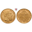Belgien, Königreich, Leopold II., 20 Francs 1882, 5,81 g fein, vz-st