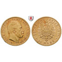 Deutsches Kaiserreich, Preussen, Wilhelm I., 20 Mark 1877, Portrait / Reichsadler, C, 7,17 g fein, ss-vz, J. 246