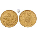 Deutsches Kaiserreich, Hamburg, 20 Mark 1887, J, vz, J. 210
