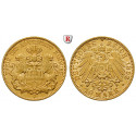 Deutsches Kaiserreich, Hamburg, 10 Mark 1893, J, ss-vz, J. 211