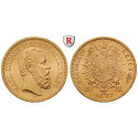 Deutsches Kaiserreich, Württemberg, Karl, 20 Mark 1872, F, f.st/st, J. 290
