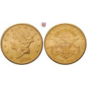 USA, 20 Dollars 1896, 30,09 g fein, vz-st/f.st