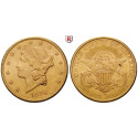 USA, 20 Dollars 1896, 30,09 g fein, vz-st/f.st