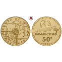 Frankreich, V. Republik, 50 Francs 1996, 7,77 g fein, PP