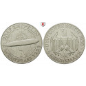 Weimarer Republik, 5 Reichsmark 1930, Zeppelin, E, vz+, J. 343