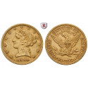 USA, 5 Dollars 1904, 7,52 g fein, ss