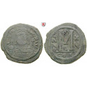 Byzanz, Justinian I., Follis Jahr 15 = 541-542, f.ss