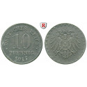 Erster Weltkrieg, 10 Pfennig 1917, ss, J. 298Z