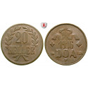 Nebengebiete, Deutsch-Ostafrika, 20 Heller 1916, Ein Blatt / Kleine Krone, T, f.st, J. 727a