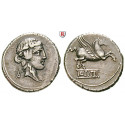 Römische Republik, Q. Titius, Denar 90 v.Chr., ss+/f.vz