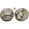 Sizilien, Syrakus, Zweite Demokratie, Tetradrachme um 440 v.Chr., ss