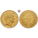 Belgien, Königreich, Leopold I., 20 Francs 1865, 5,81 g fein, vz+