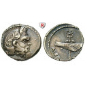 Römische Republik, Albinus Bruti und C. Pansa, Denar 48 v.Chr., ss/f.vz