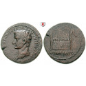 Römische Kaiserzeit, Tiberius, Sesterz 8-10 (unter Augustus), ss+/ss