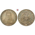 Deutsches Kaiserreich, Sachsen, Friedrich August III., 3 Mark 1913, Völkerschlacht, E, f.st, J. 140