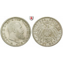 Deutsches Kaiserreich, Württemberg, Wilhelm II., 2 Mark 1913, F, f.st, J. 174