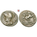 Römische Republik, P. Servillus Rullus, Denar 100 v.Chr., ss