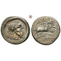 Römische Republik, D. Silanus, Denar 91 v.Chr., vz/ss