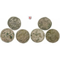 Sachsen, Gemeinschaftliche Prägungen, Johann Friedrich und Georg/Moritz, 3 x Dreier 1536-1543, f.ss